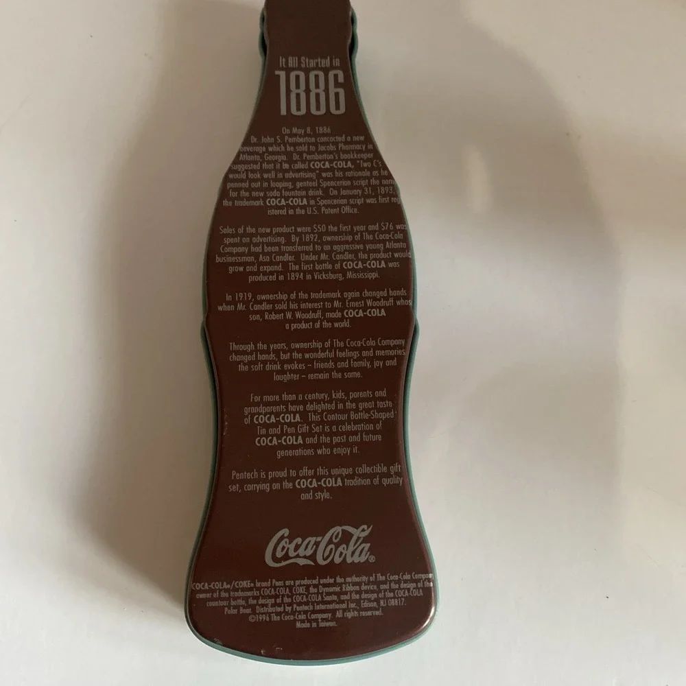 1996 Coca Cola Tin Gift Set W/Pen